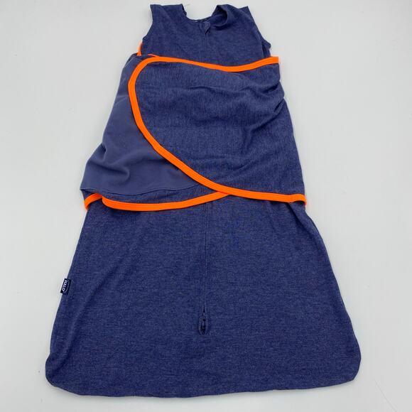 Halo Sleepsack Navy Ideal Temp Swaddle 2 Way Zipper Size 0-3 M 1.5 TOG - Picture 1 of 5